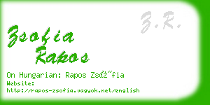 zsofia rapos business card